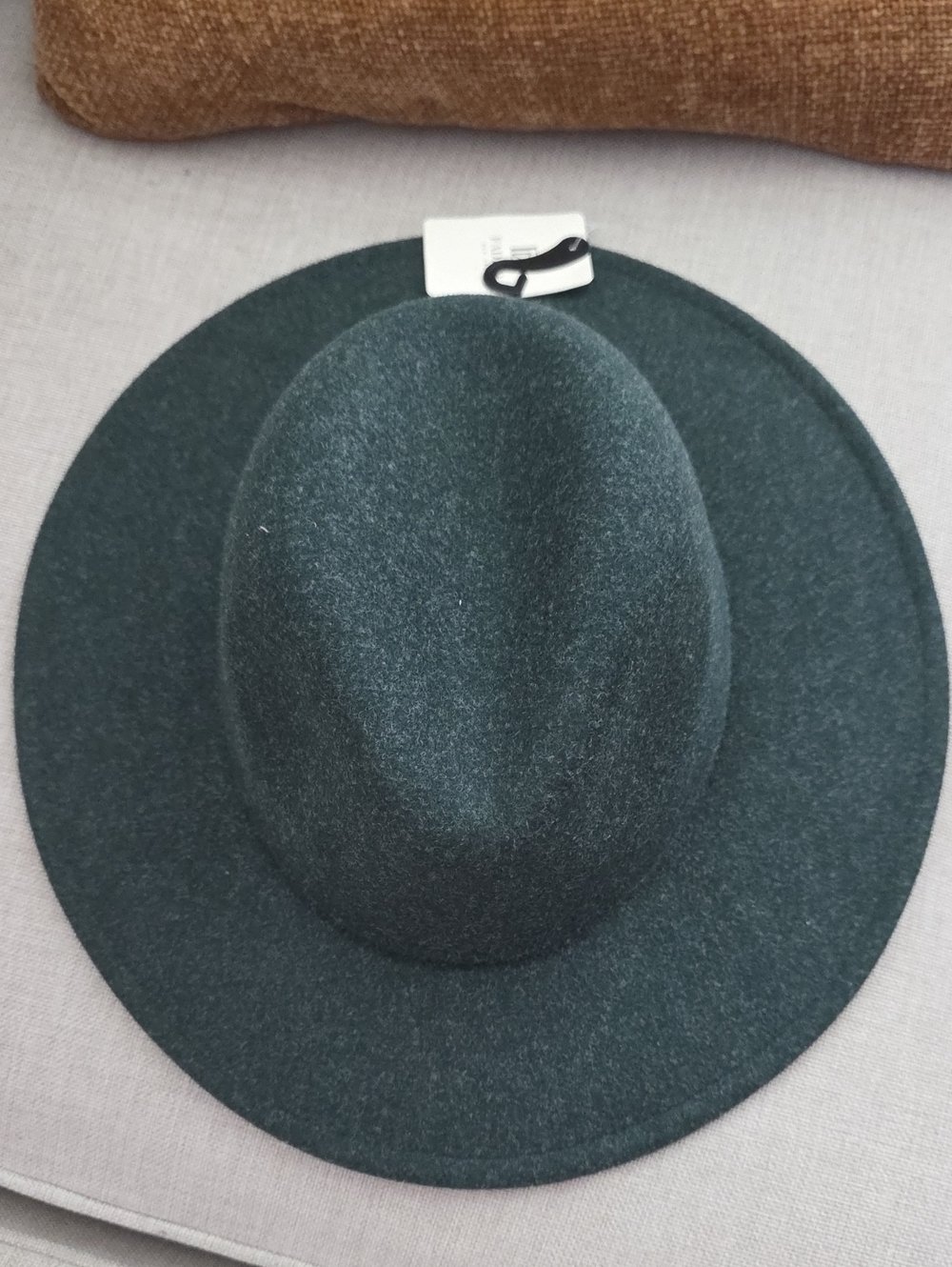 Fadivo New York Dark Green Felt Wide Brim Fedora Hat NWT